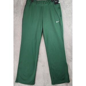 Nike Dri-Fit Training Pants Womens Large Tall Green Zip Pockets Athletic